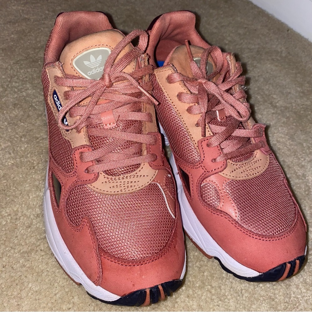 Adidas Womens Falcon D96700 Pink Casual Shoes Sneakers Size 8.5 - Picture 7 of 7